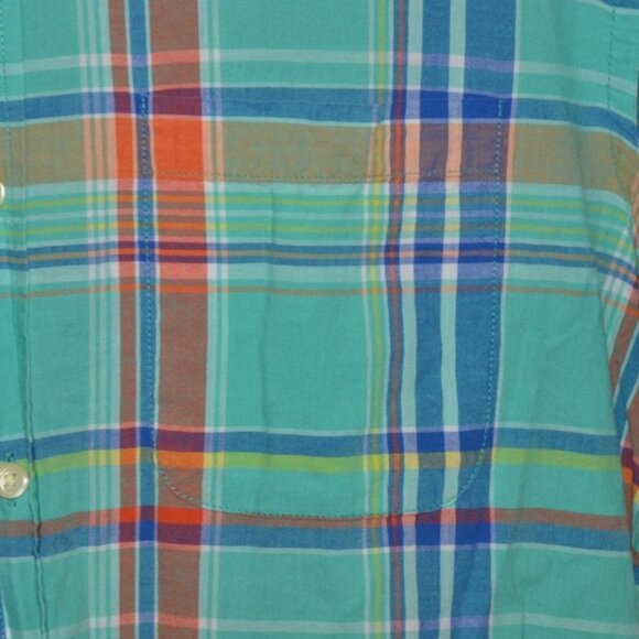 Vintage Saddlebred Authentic Madras Plaid Shirt Button Down Men's L Preppy - Picture 3 of 7